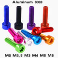 10pcs aluminum allen scerw din912 M2 M2.5 M3 M4 M5 M6 colourful alu...