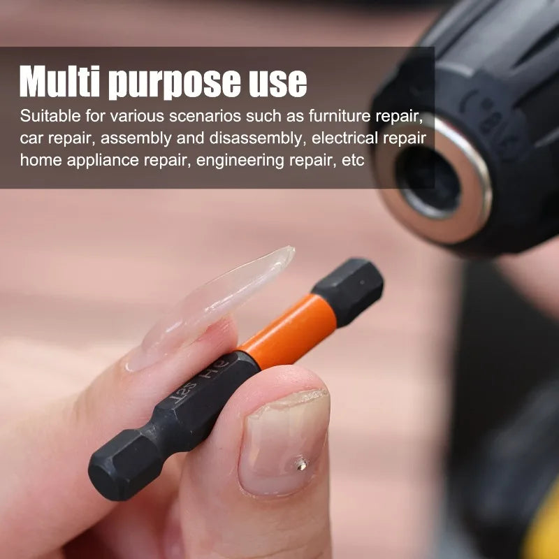 1/7x 50mm Hex Head Screwdriver Bit 1/4 Hex Quick Change Impact Driver