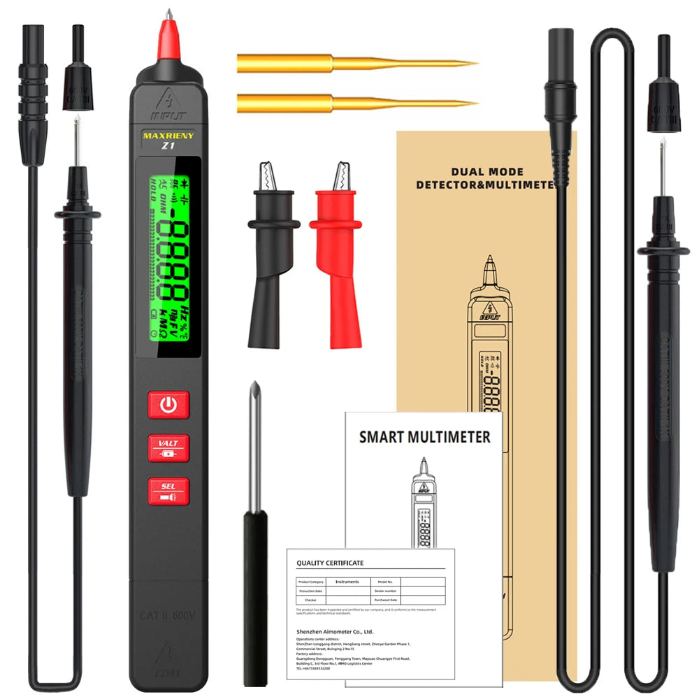 Smart Digital Voltage Detector Tester Indicator Electric Pen DC AC