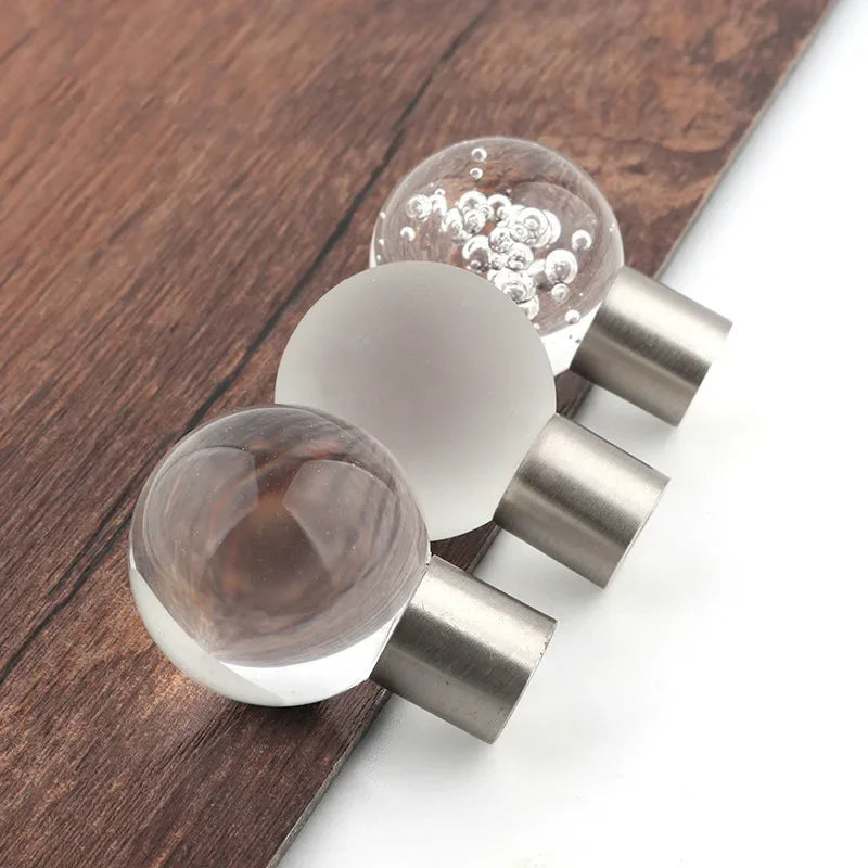 Hot Luxury K9 Crystal Ball Bubble Handles Shoebox Cabinet Handles