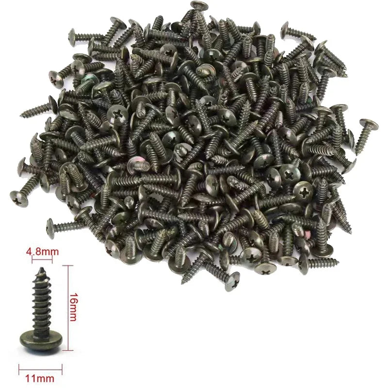 10/200pcs Car Metal Screw Clips Set U-Type Fastener Clip with Screw