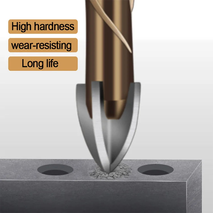 4/7PCS Industrial Grade EU Standard Four Flute Sawtooth Eccentric