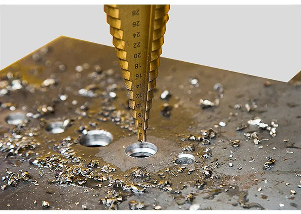 4-12 4-20 4-32 MM HSS Titanium Coated Step Drill Bit Drilling Power