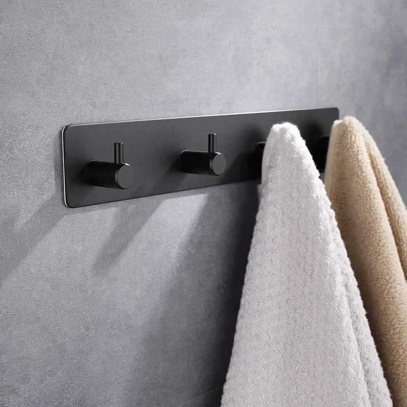 Stainless steel adhesive hooks for hanging clothes on the back