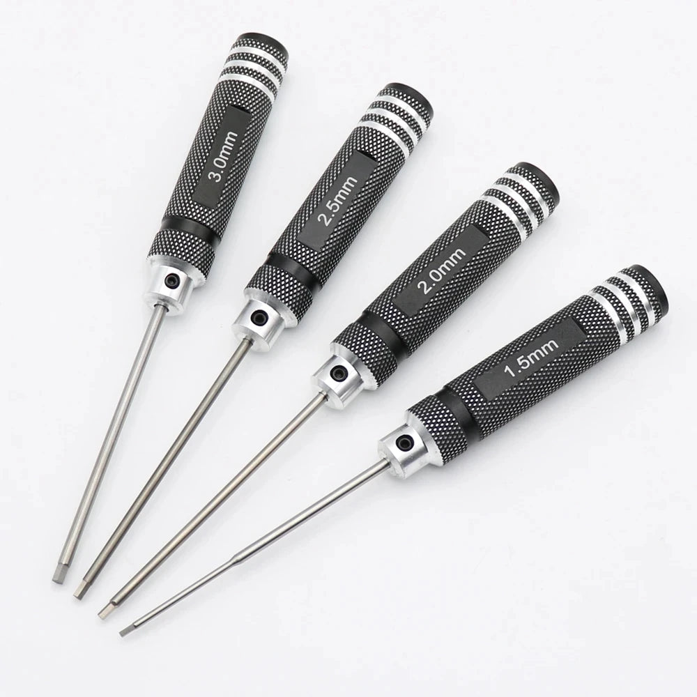 4PCS 1.5/2/2.5/3.0mm Black Hex Drivers Allen Wrench Repair Tool Set