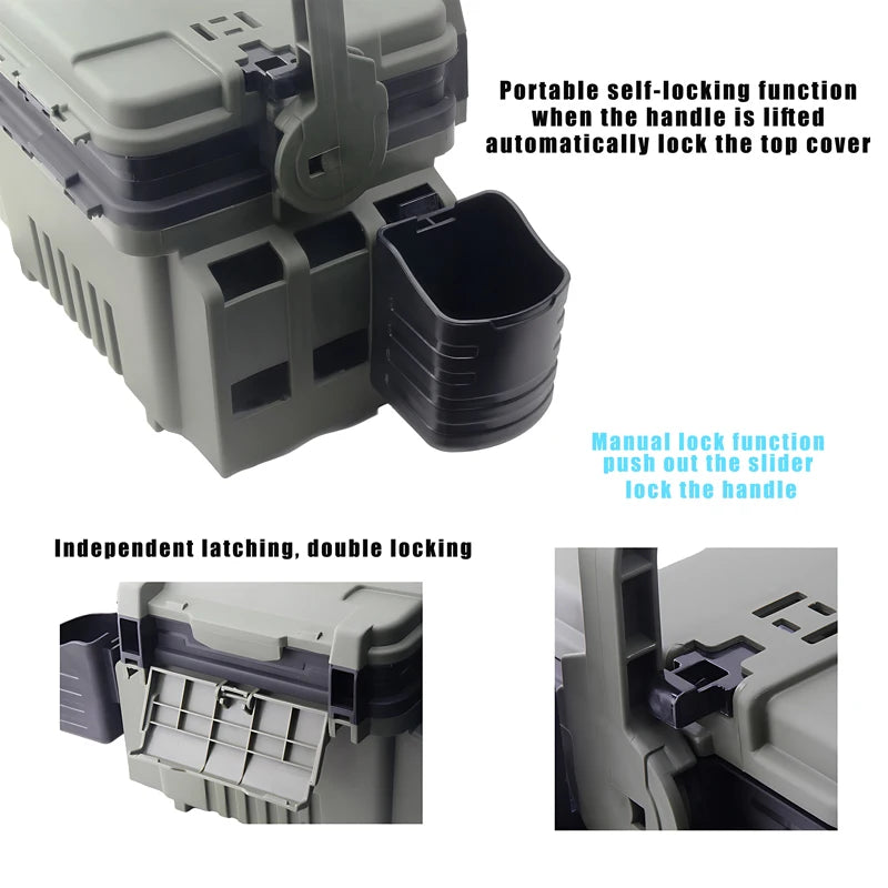 Large Fishing Box Organizer Multi-function Lure Live Fish Bucket