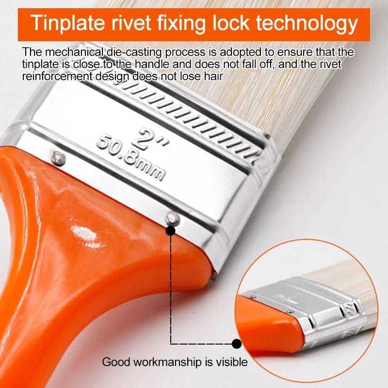 Home Improvement Wall Paint Brush PET Soft Bristle Durable Cleaning