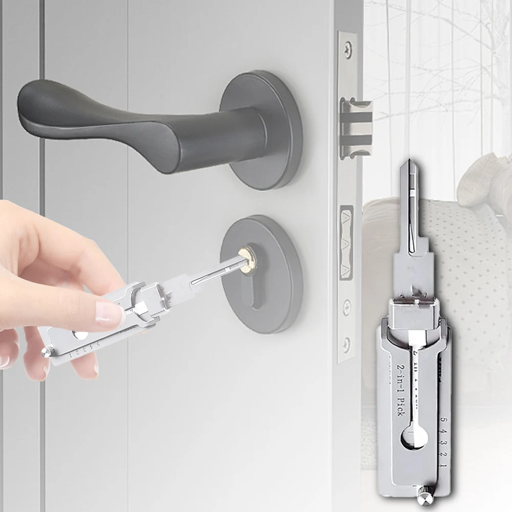 SS001 Stainless Steel Precision Tool 2 In 1 Key Decoder Hook