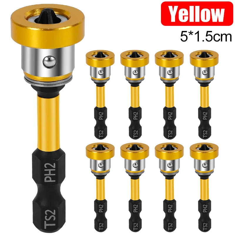 1/10pcs Magnetic PH2 Hex Shank Plasterboard Screwdriver Bit