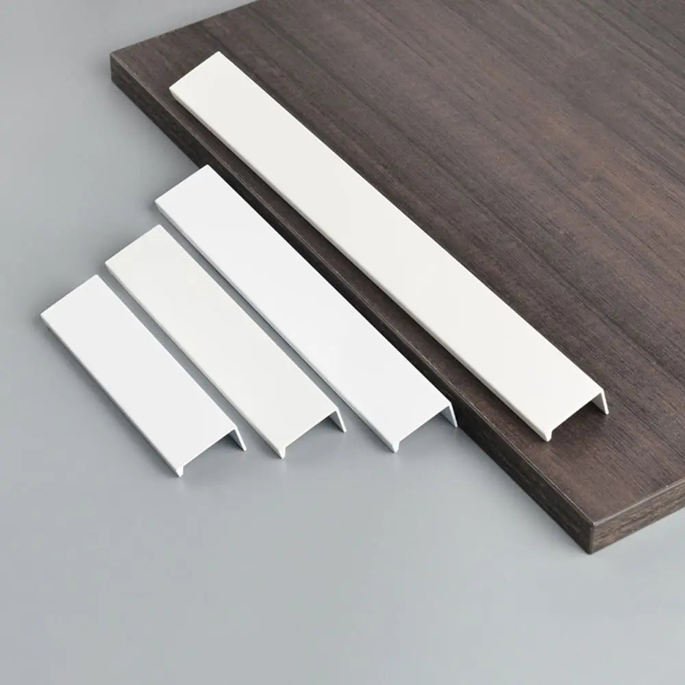 White Hidden Cabinet Pulls Drawer Knobs Long Pull Hidden Handles