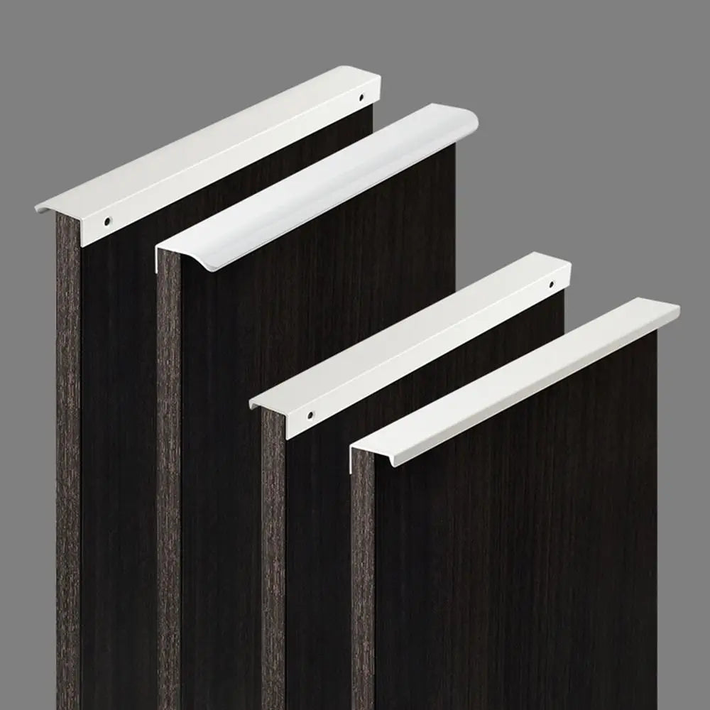 White Hidden Cabinet Pulls Drawer Knobs Long Pull Hidden Handles