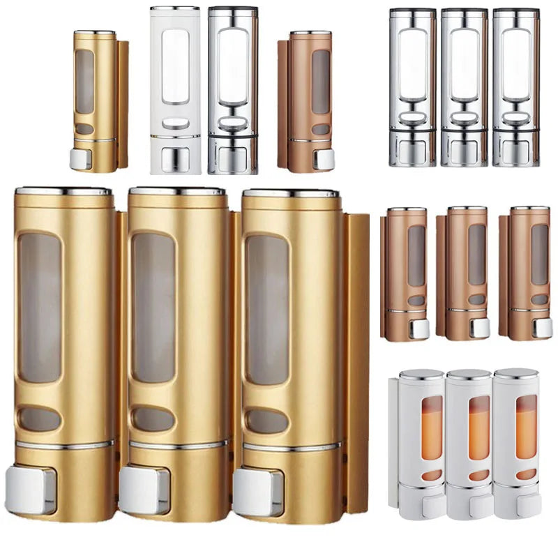 Single/double 400Ml Soap Dispenser Wall-Mount Shower Bath Shampoo D...