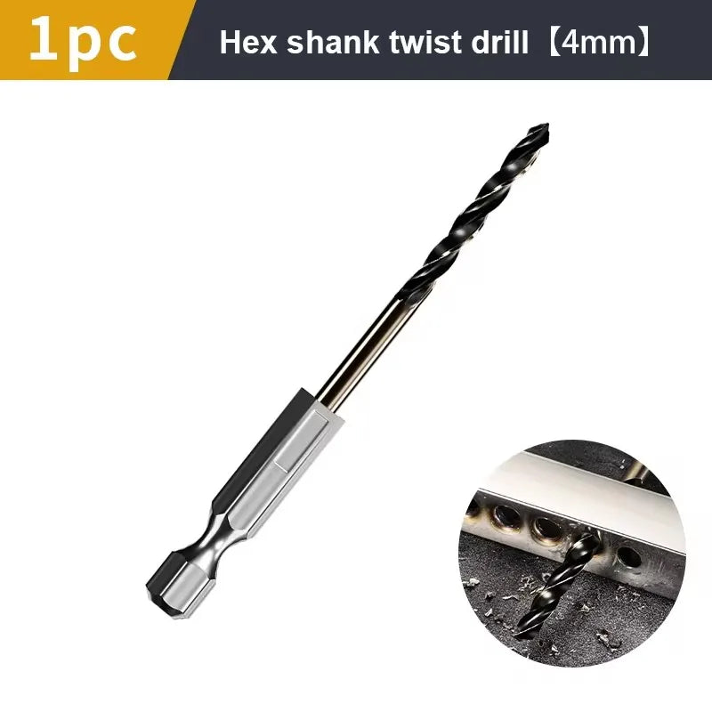 1.5-7.5mm Hex Shank Twist Drill Bit Wood Metal Hole Cutter Core