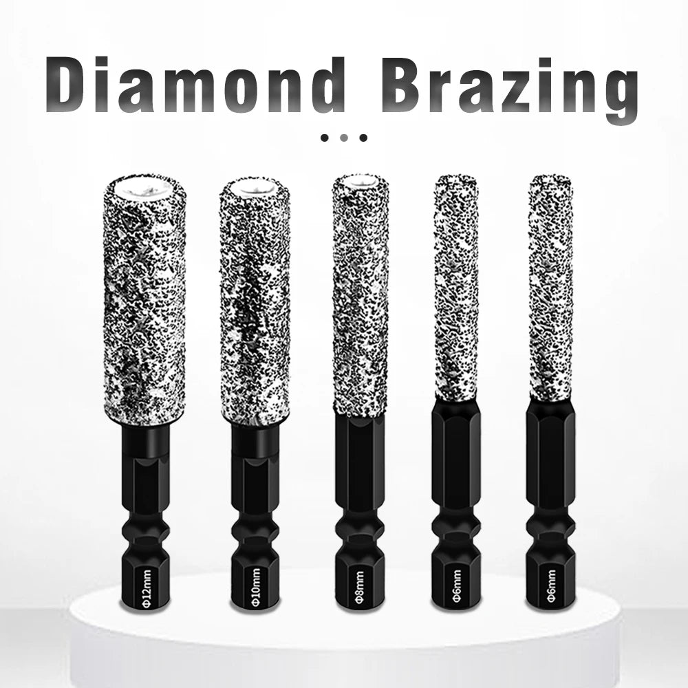 5pcs6-12mmHexagonal Shank Dry Ceramic Tile Diamond Drill Bit Marble...