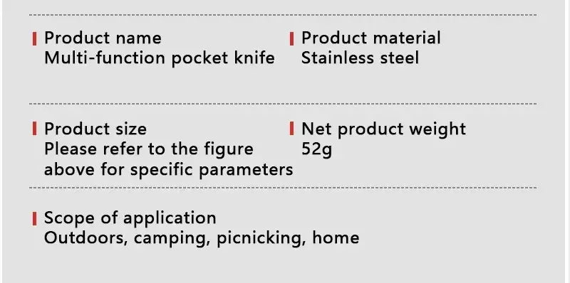 Stainless Steel Keychain Folding Knife Outdoor Carrying Knife Mirror