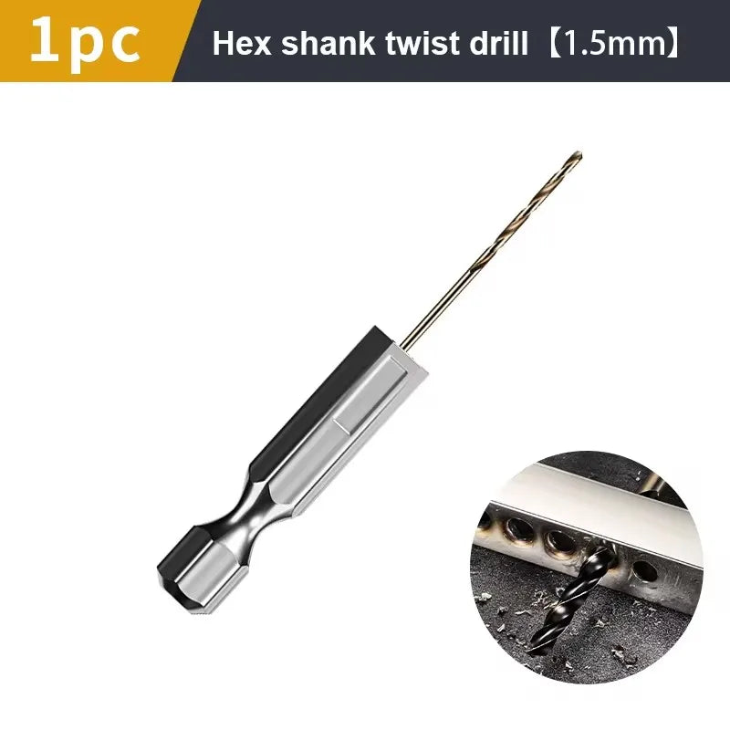 1.5-7.5mm Hex Shank Twist Drill Bit Wood Metal Hole Cutter Core