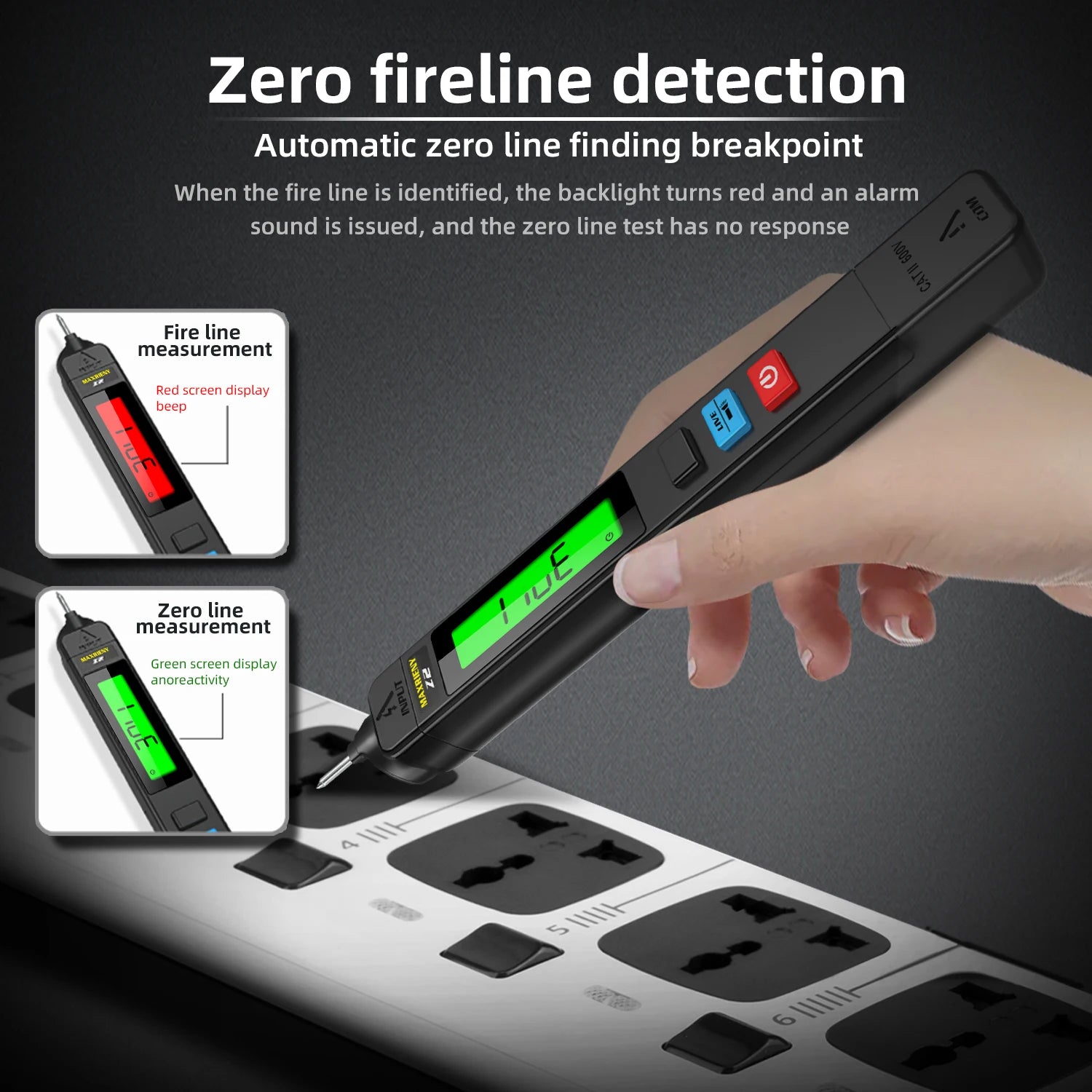 MAXRIENY Voltage Tester 12V-300V Non-Contact and Contact Voltage Pen