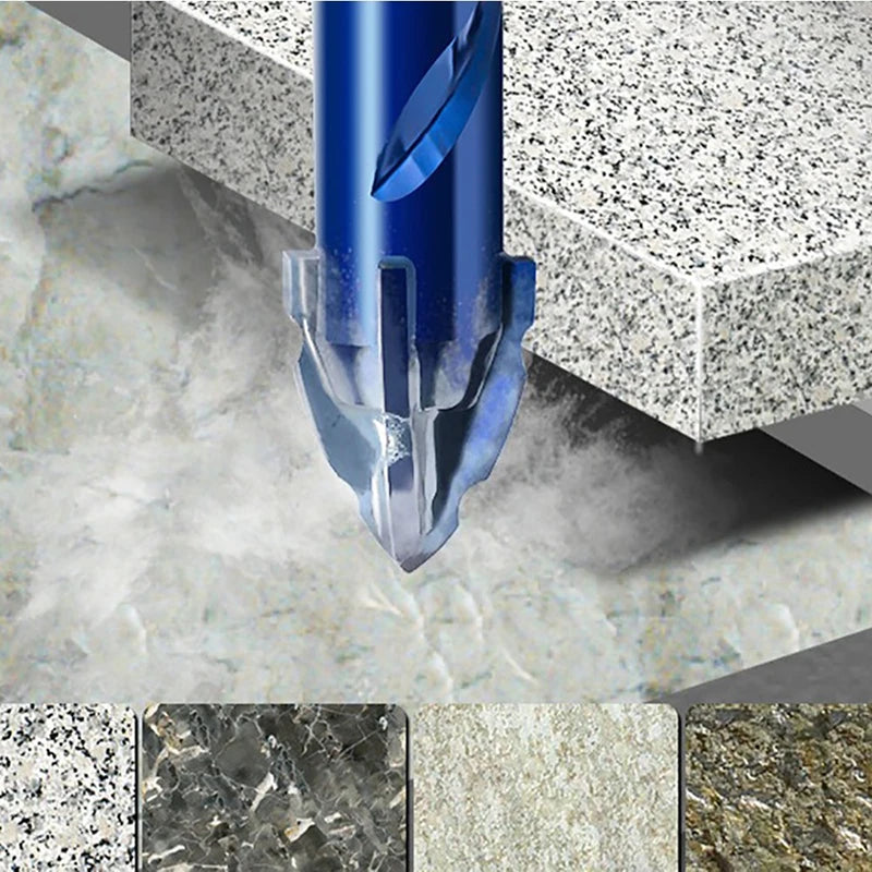 Professional Carbide Four-edge Serrated Drill Bit Set For Tile