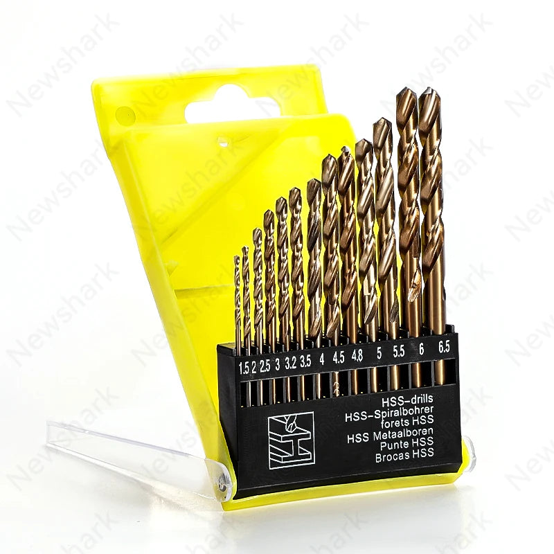 13 in 1 M43 Drill Bit Set, Including Cobalt Professional Spiral Drill