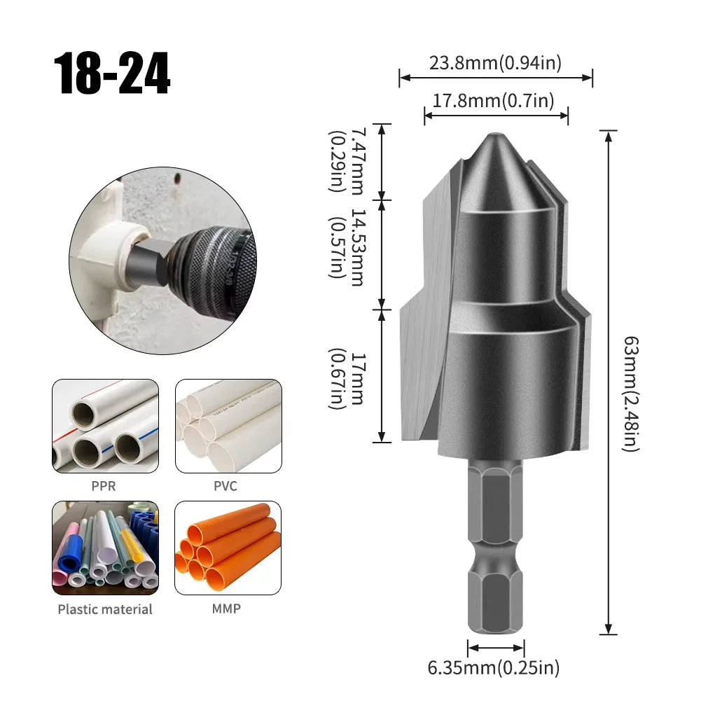 1-3Pcs PPR Lifting ,Tungsten Steel Blad Stepped Drill Bit