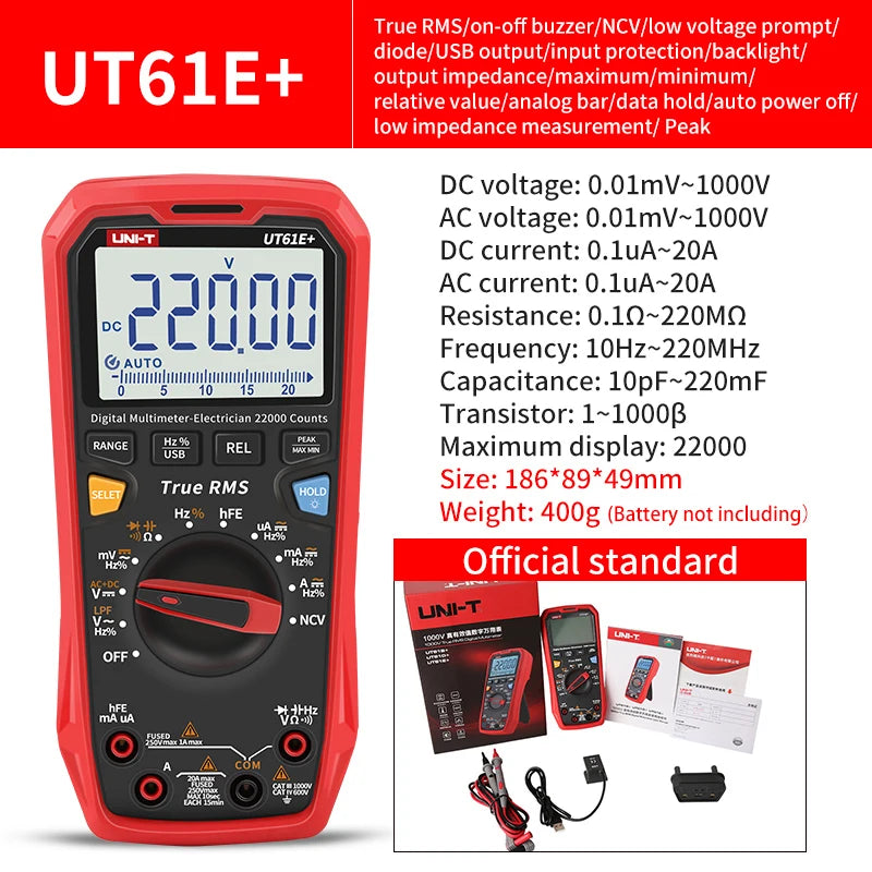 UNI T UT61B+ UT61E+ UT61D+ Smart Professional Digital Multimeter