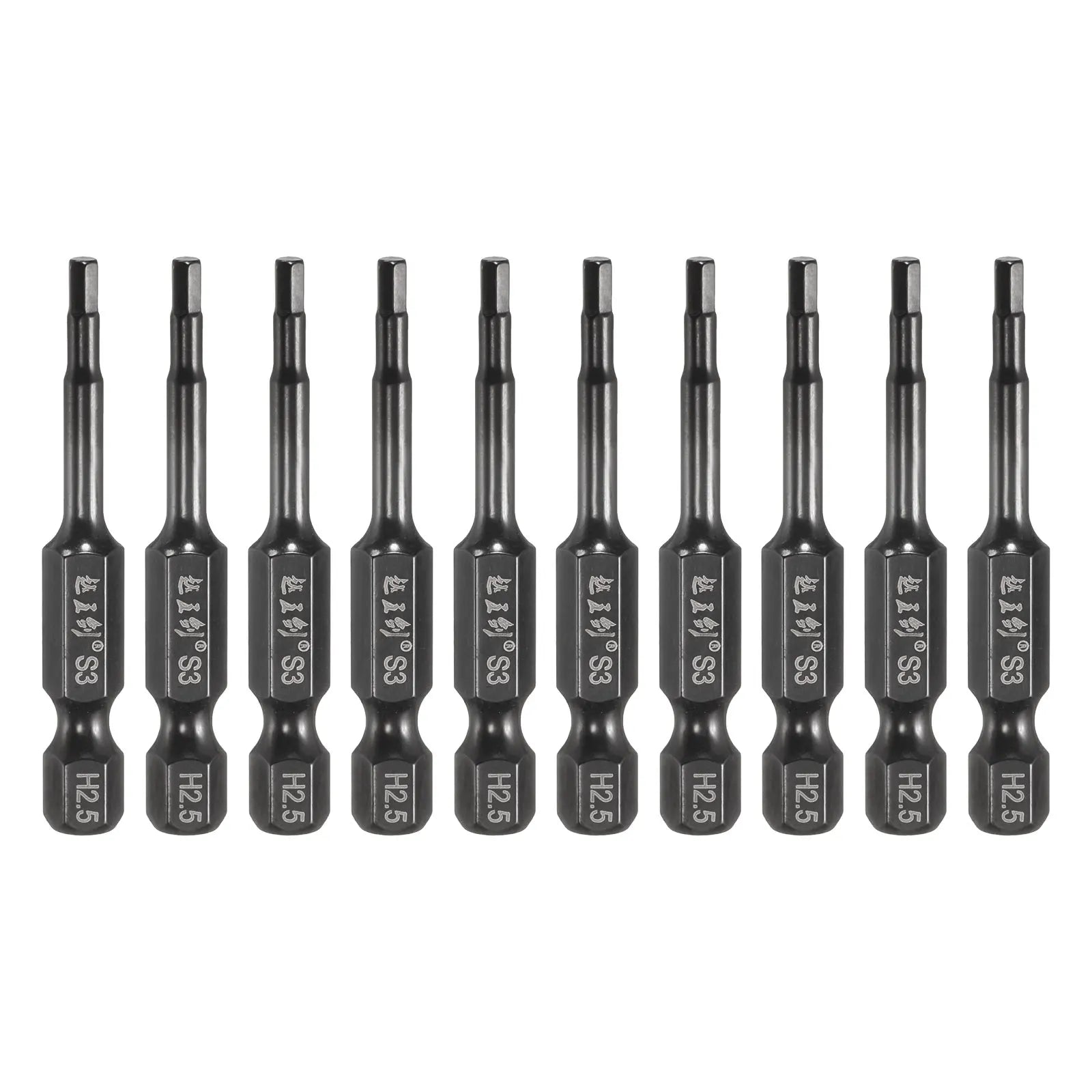 10/15pcs H1.5 H2 H2.5 H3 H4 H5 H6 H8 H10 Hex Head Wrench Drill Bit