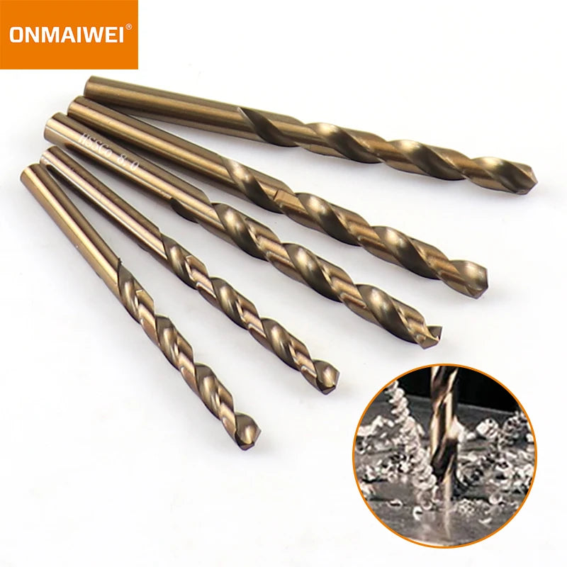 5-10pcs 1-13mm HSS M35 Cobalt Twist Drill Bit Set Solid Tungsten Bits
