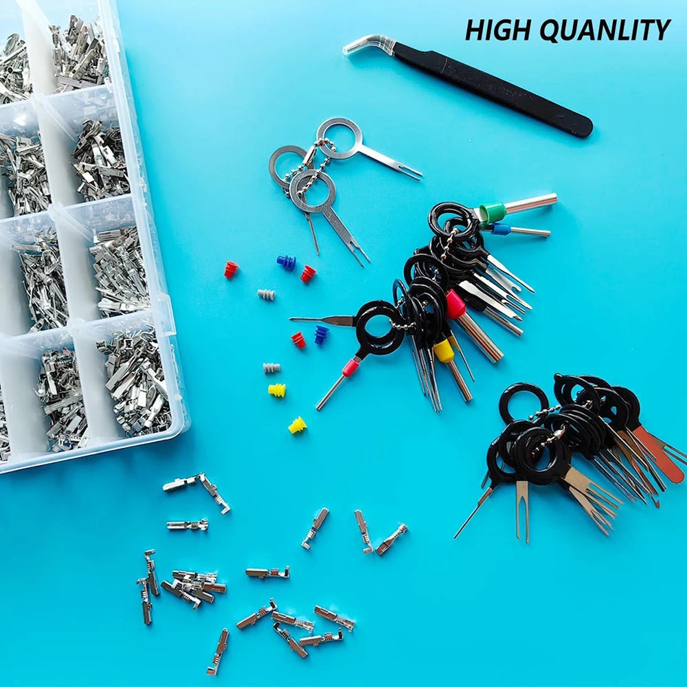 1200-Piece Car Connector Pin Kit – 1–3.5mm Wire Crimp Terminals