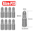 PZ1 PZ2 PZ3 S2 Steel Screwdrivers Bit Set for Wood Electric Hex Shank