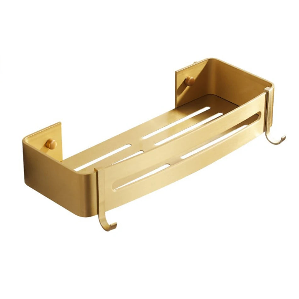 Bathroom Shelf Corner shelf Bath Storage Holder Wall Mounted Brushed
