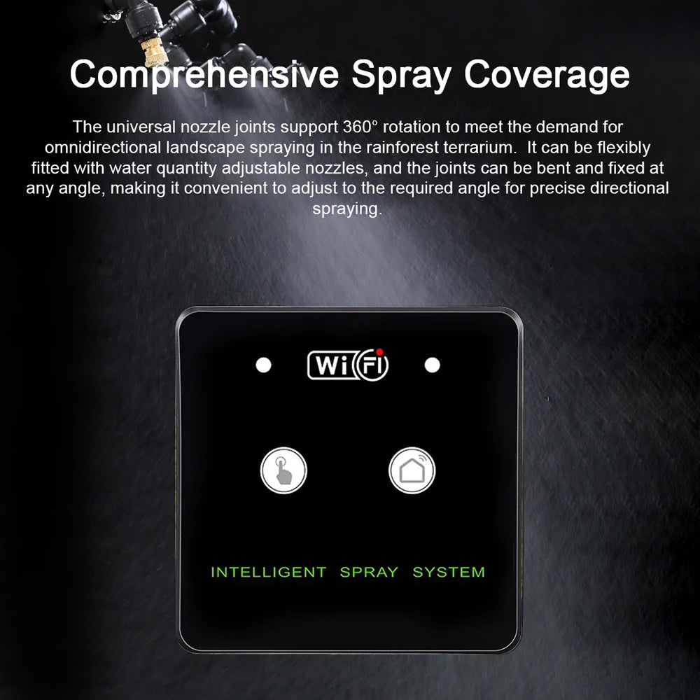 WiFi Smart Terrarium Misting System – 360° Timed Reptile Fogger
