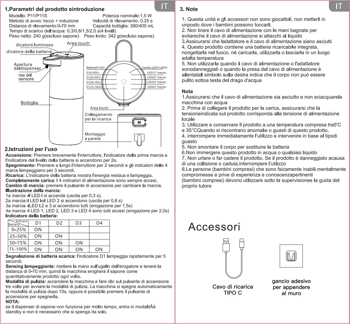 Automatic Liquid/Foma Soap Dispenser, Touchless Electric Dispenser