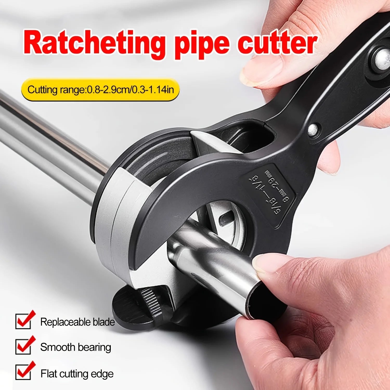 Ratchet Tube Cutter - Versatile Hand Tool for Copper, Aluminum, Iron