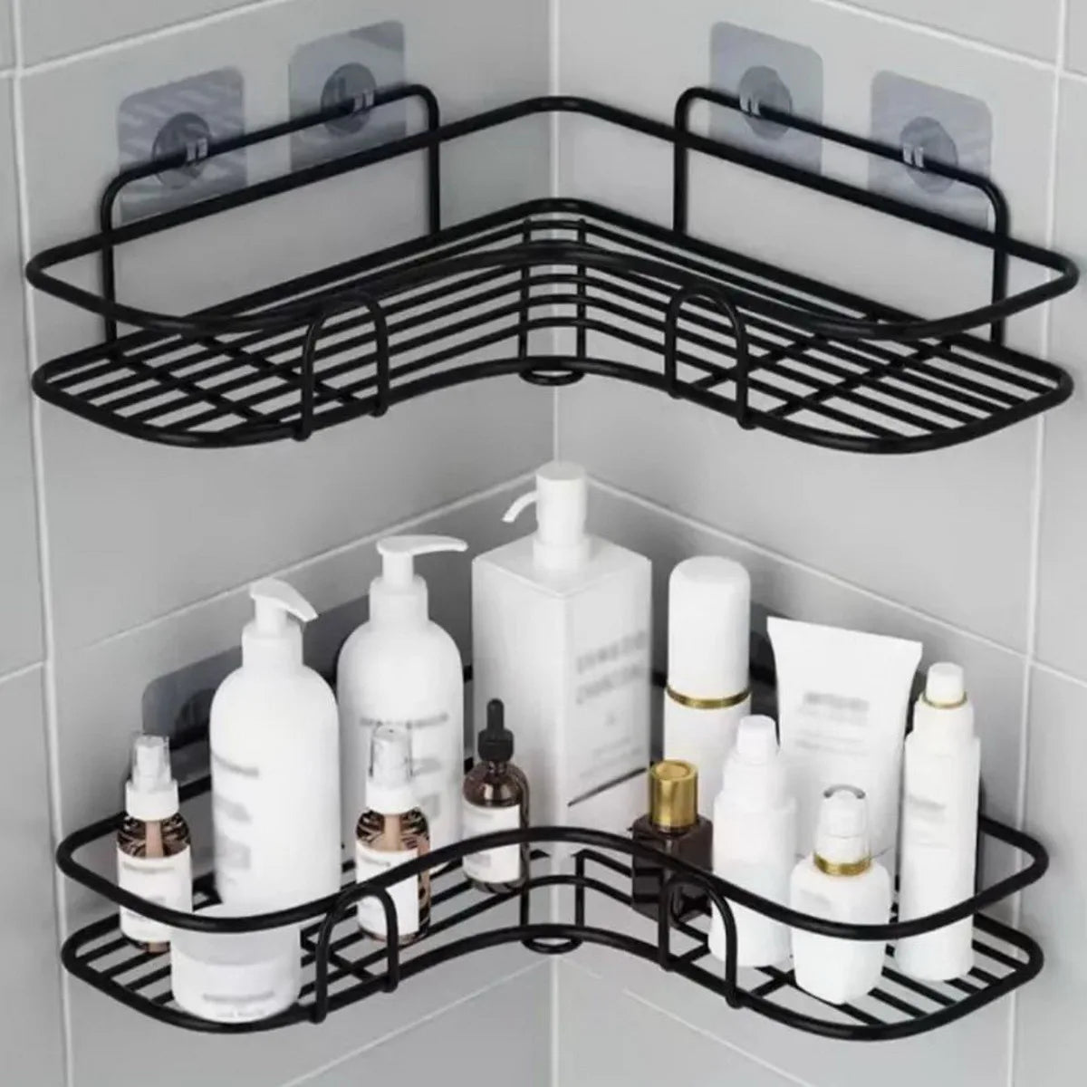 Bathroom Shelf, Shower Caddy Rack, Bathroom Kitchen No Punching