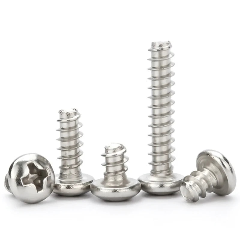 M1 M1.2 M1.7 M2 M2.6 M3 M4 M5 304 Stainless Steel Cross Round Head