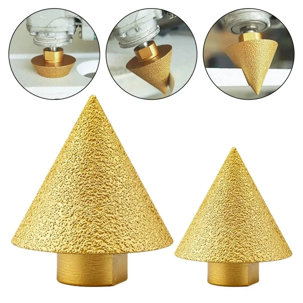 M10/M14 Diamond Beveling Chamfer Bit — 38mm & 50mm Cone - View 1