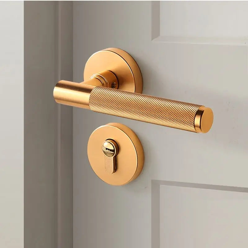 Silent Split Door Lock Privacy Door Handle Lever Bedroom Bathroom