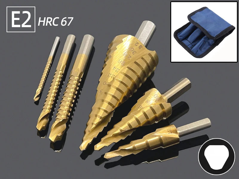 Step Drill Bit Saw Drill Bit Set Titanium 4-12 4-20 4-32mm Wood Metal