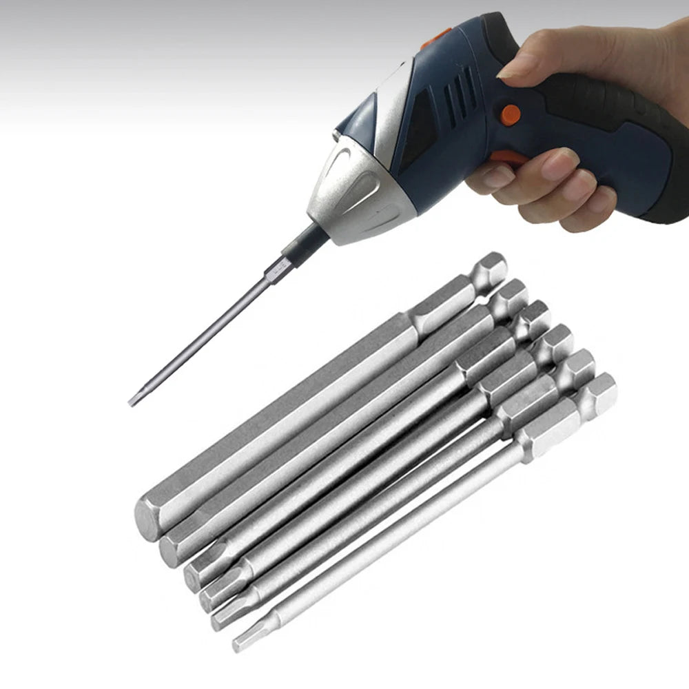 8pcs 100mm Hex Head Allen Wrench Drill Bits Set SAE Metric Allen