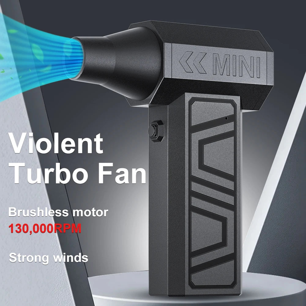 130000RPM Turbo Electric Air Duster – Type-C Rechargeable 5 Nozzles