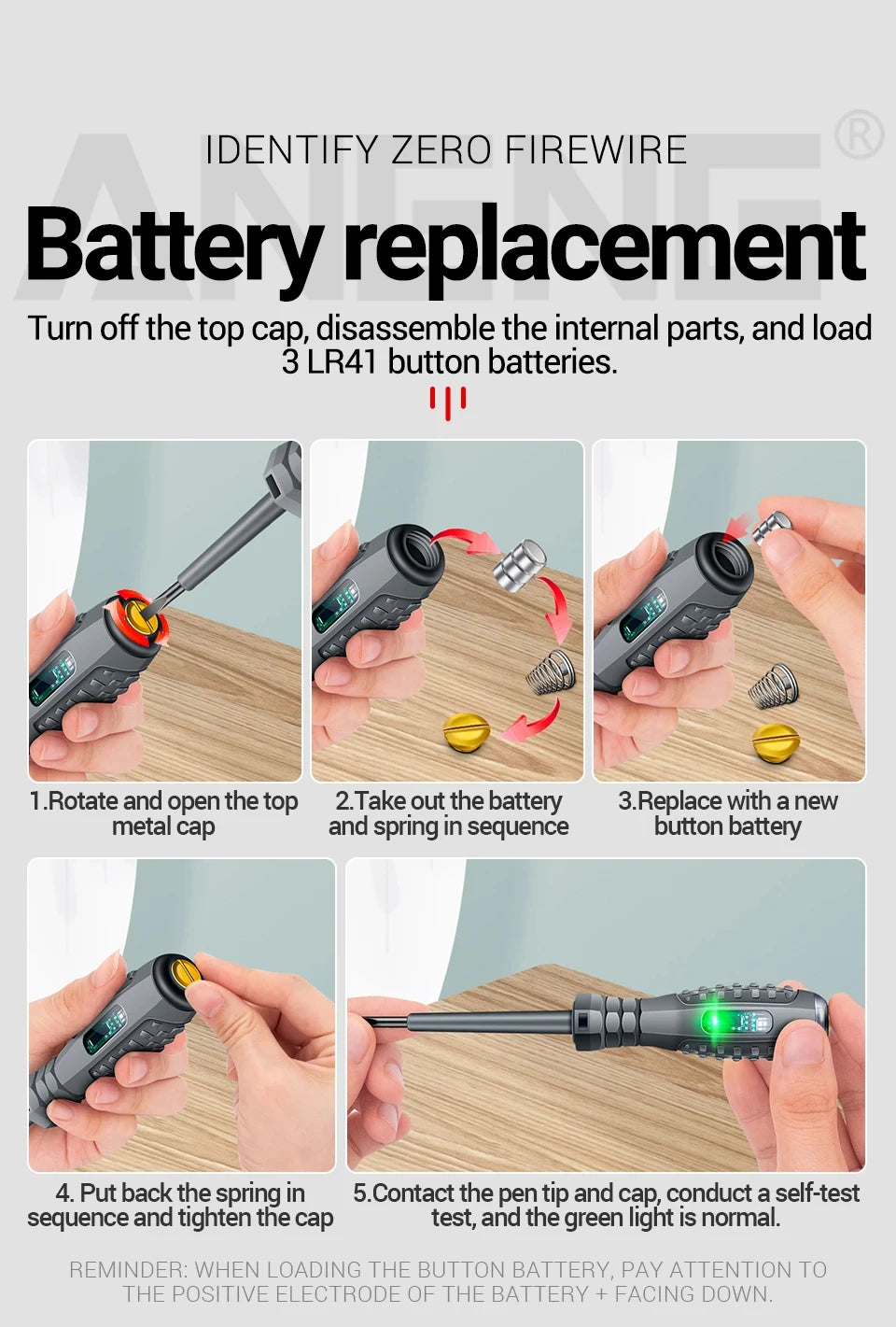 Multifunctional Electrician Test Screwdriver AC Non-contact Induction