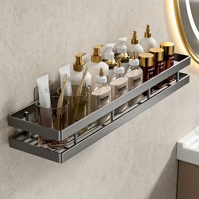 Non drilling bathroom rack, shower room, bathroom space