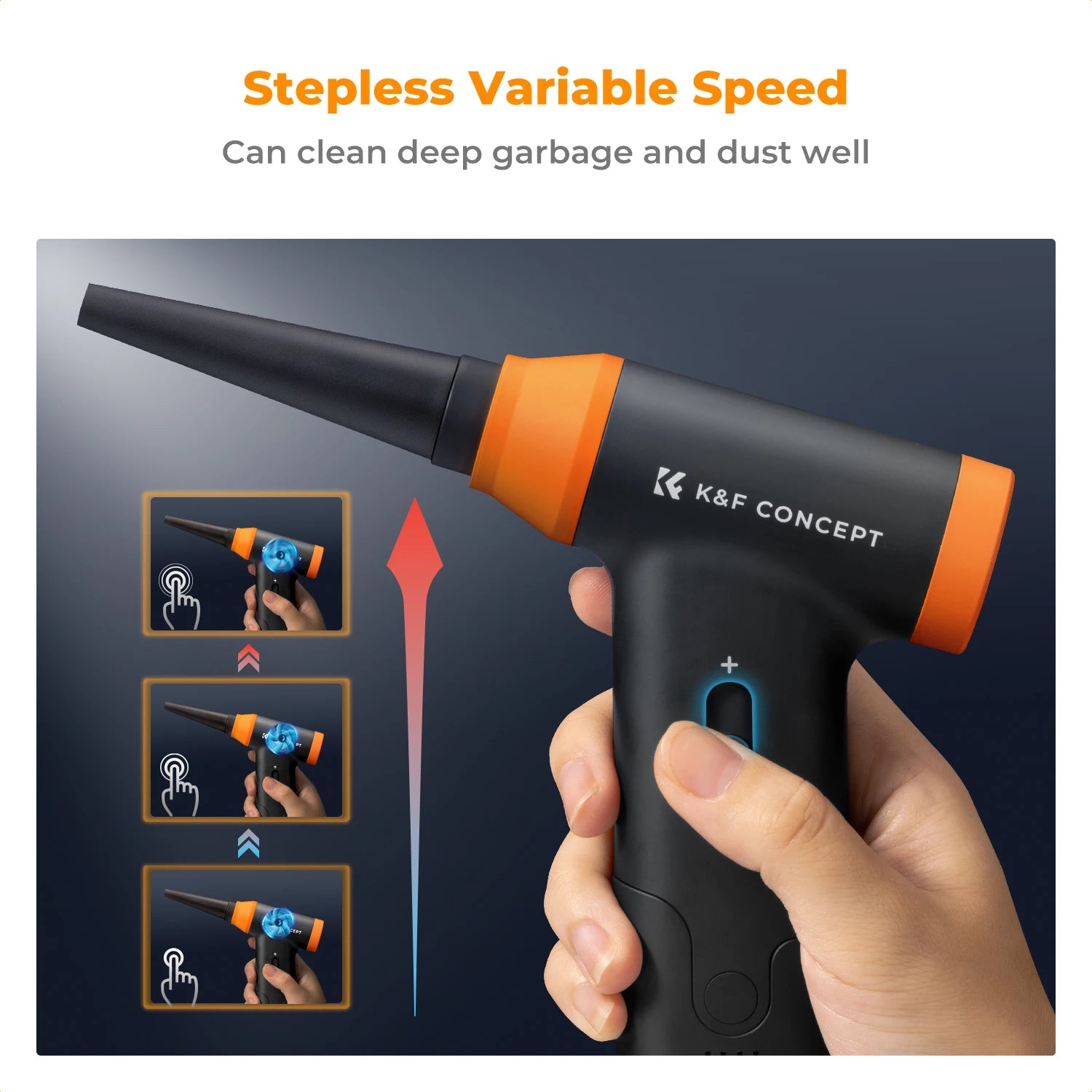 K&F Concept Cordless Electric Air Duster – PC, Laptop & Camera Cleaner