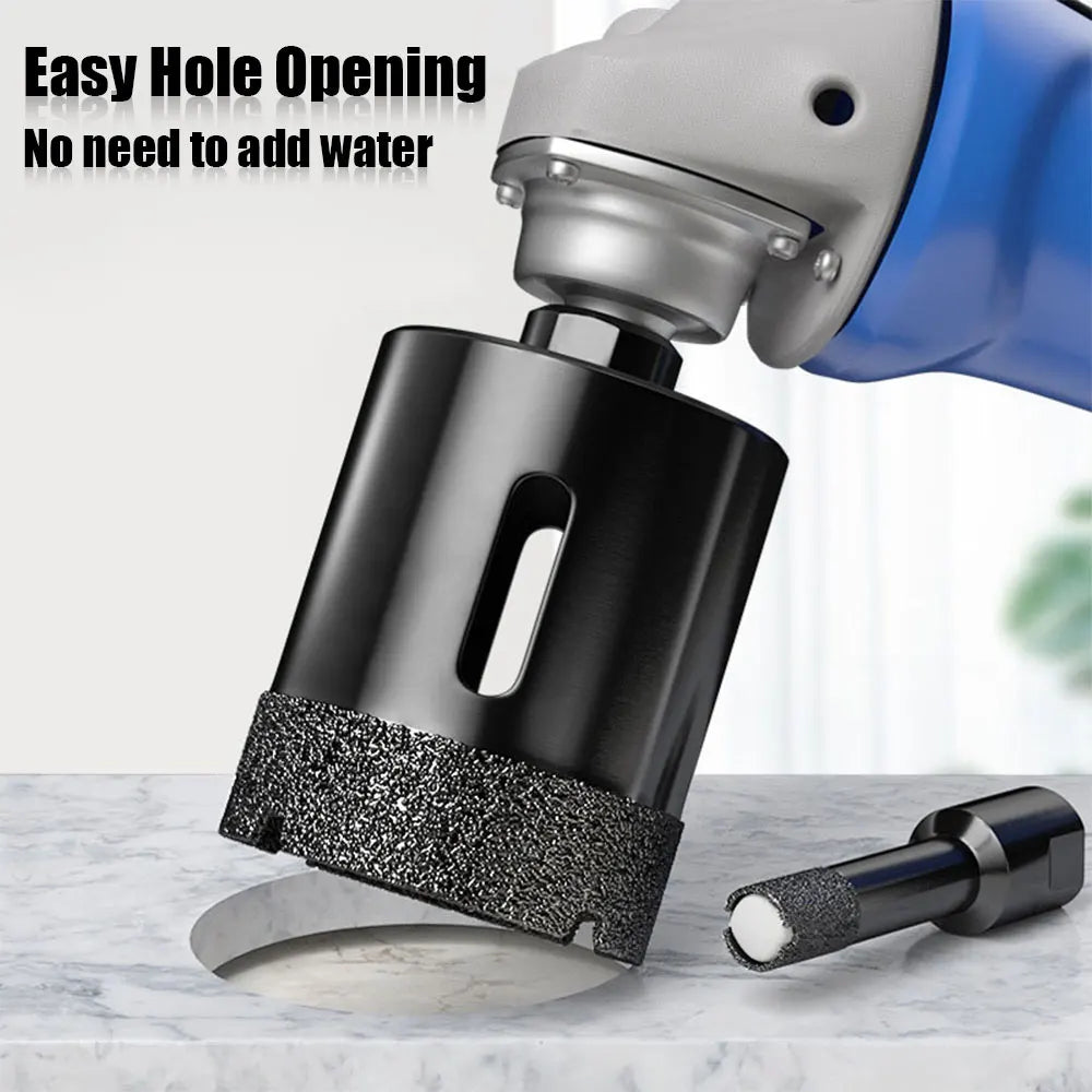 M10 6-100mm Diamond Brazed Core Dry Drill Bit For Porcelain Tiles
