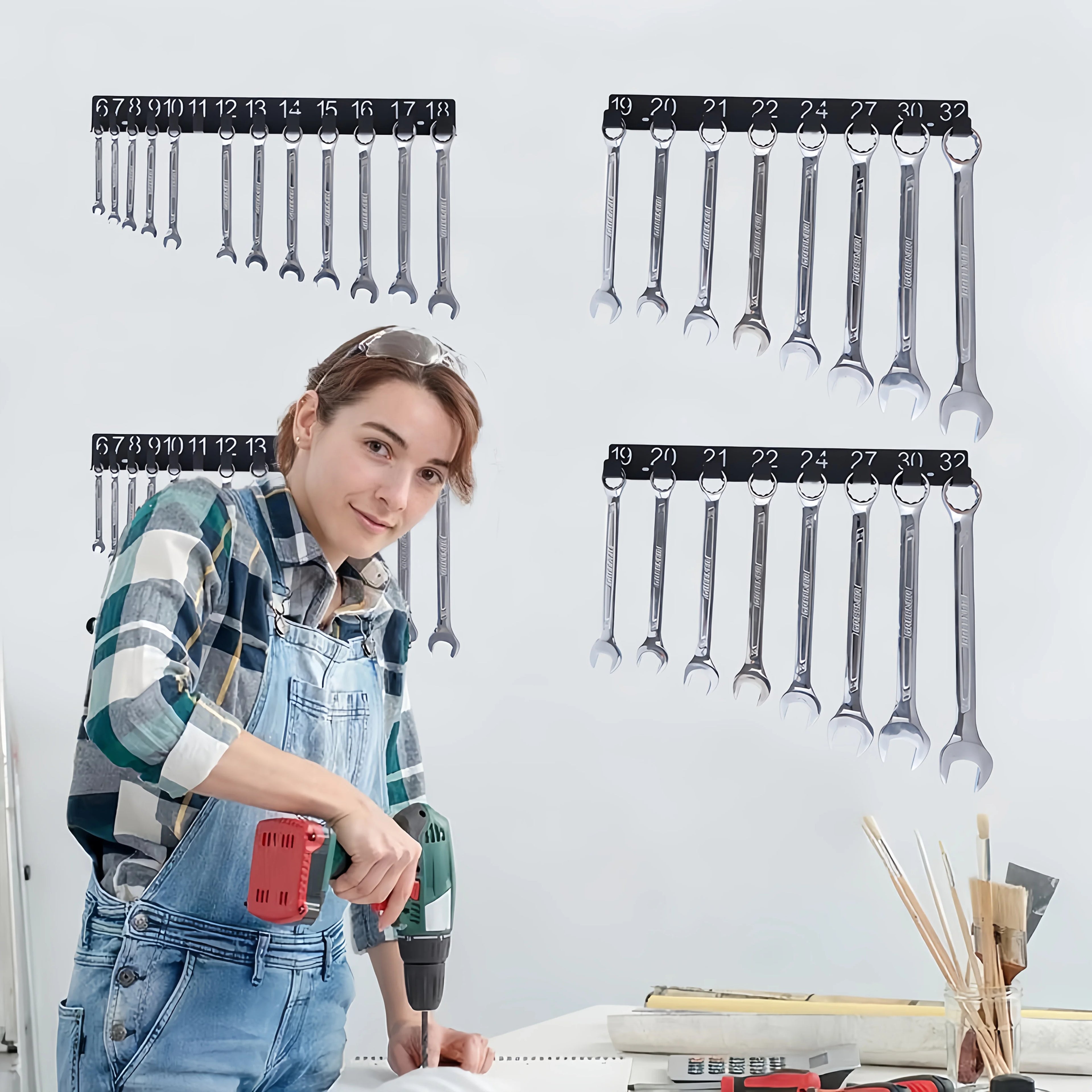 Metal Heavy-Duty Magnetic Tool Organizer Rack
