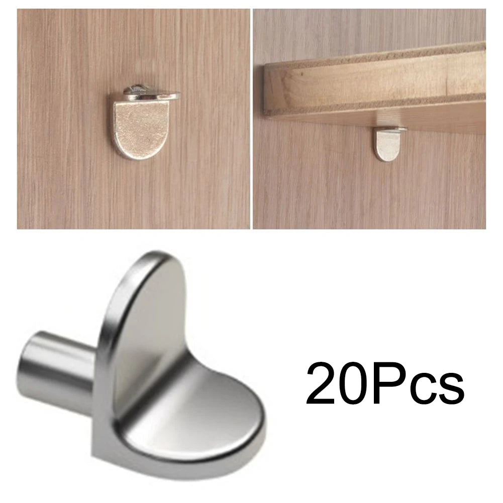 20pcs 5mm L - Shaped Shelf Support Studs: Fix Wooden/Glass Boards in