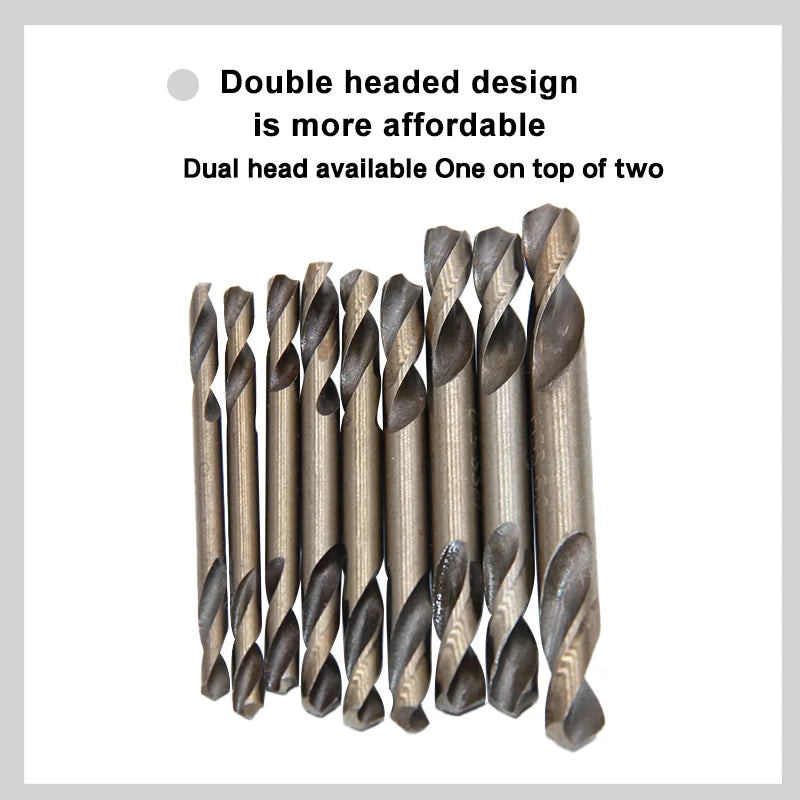 HSS 4341 straight handle double head twist drill metal drilling 9pc