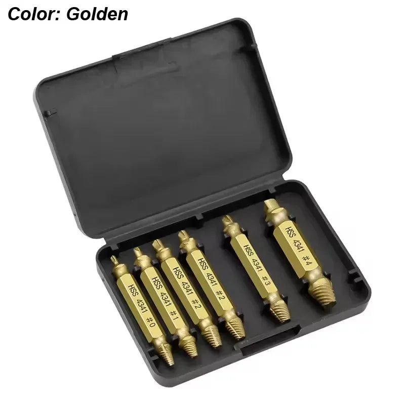 Damaged Broken Screw Extractor Drill Bit Set Stripped Broken Screw