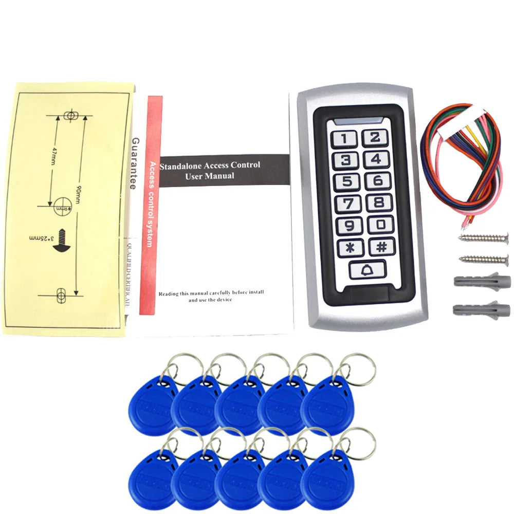 Backlight Metal Keypad Wiegand RFID Card Reader 125khz Access Control