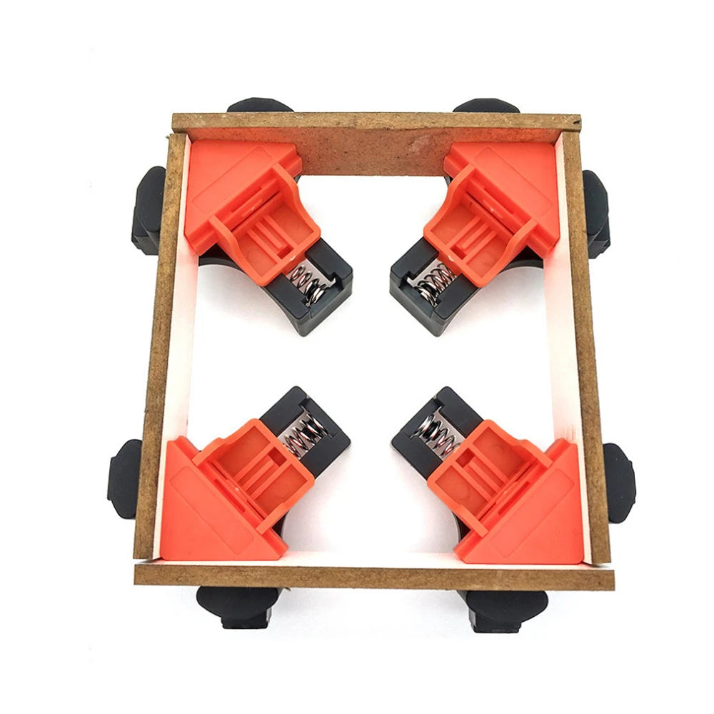 4PCS Right Angle Fixing Clip Woodworking Clamp Adjustable Swing